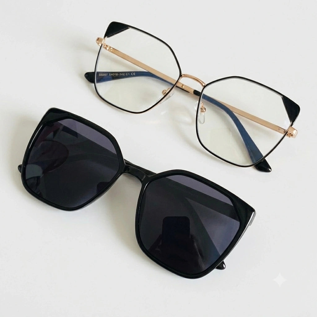 Lunettes 2 en 1 - 67 Noir