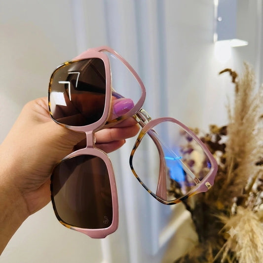 Lunettes 2 en 1 - 19 Rose Tigré