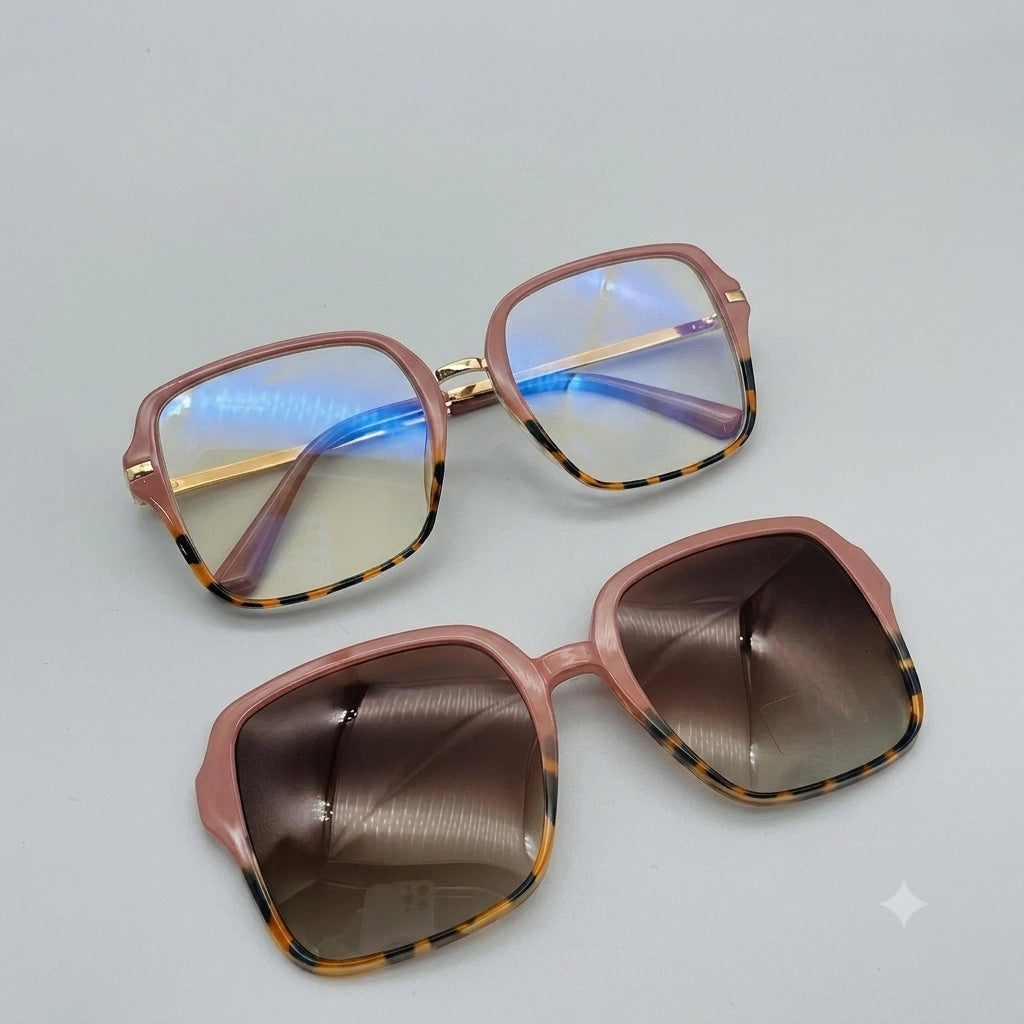 Lunettes 2 en 1 - 19 Rose Tigré